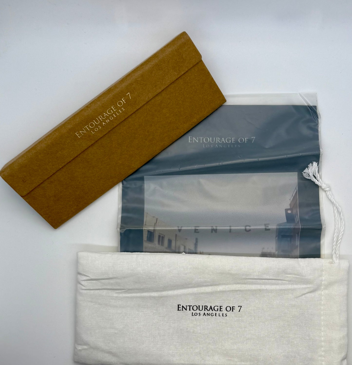 Entourage of 7 “Robbie” Titanium Sunglasses w|New Gradient Tinted Custom Lenses-Full Kit|Unworn