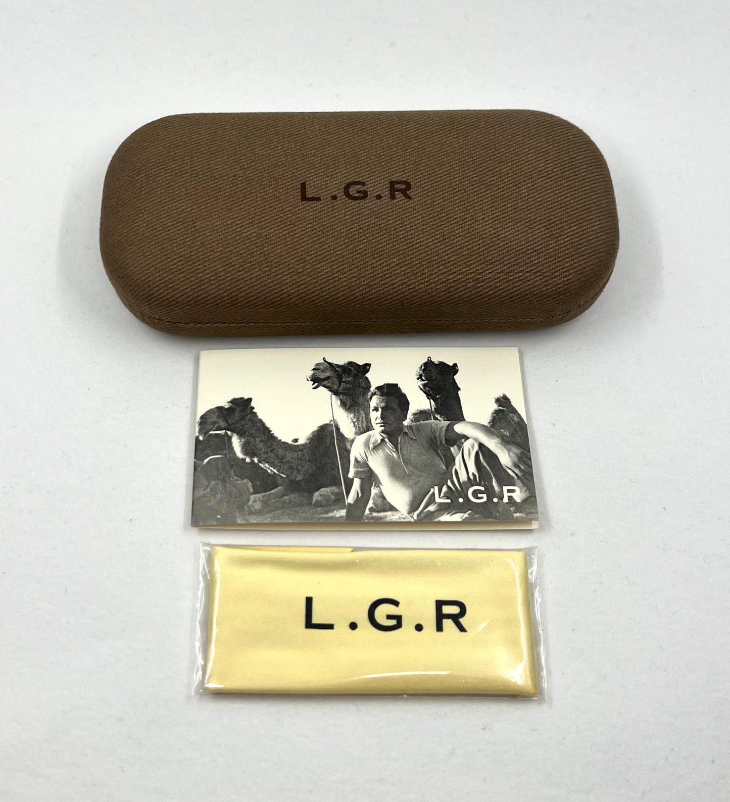 L.G.R Reunion III Glacier Sunglasses 49-22 Pink Leather Shields – Full Kit – Unworn