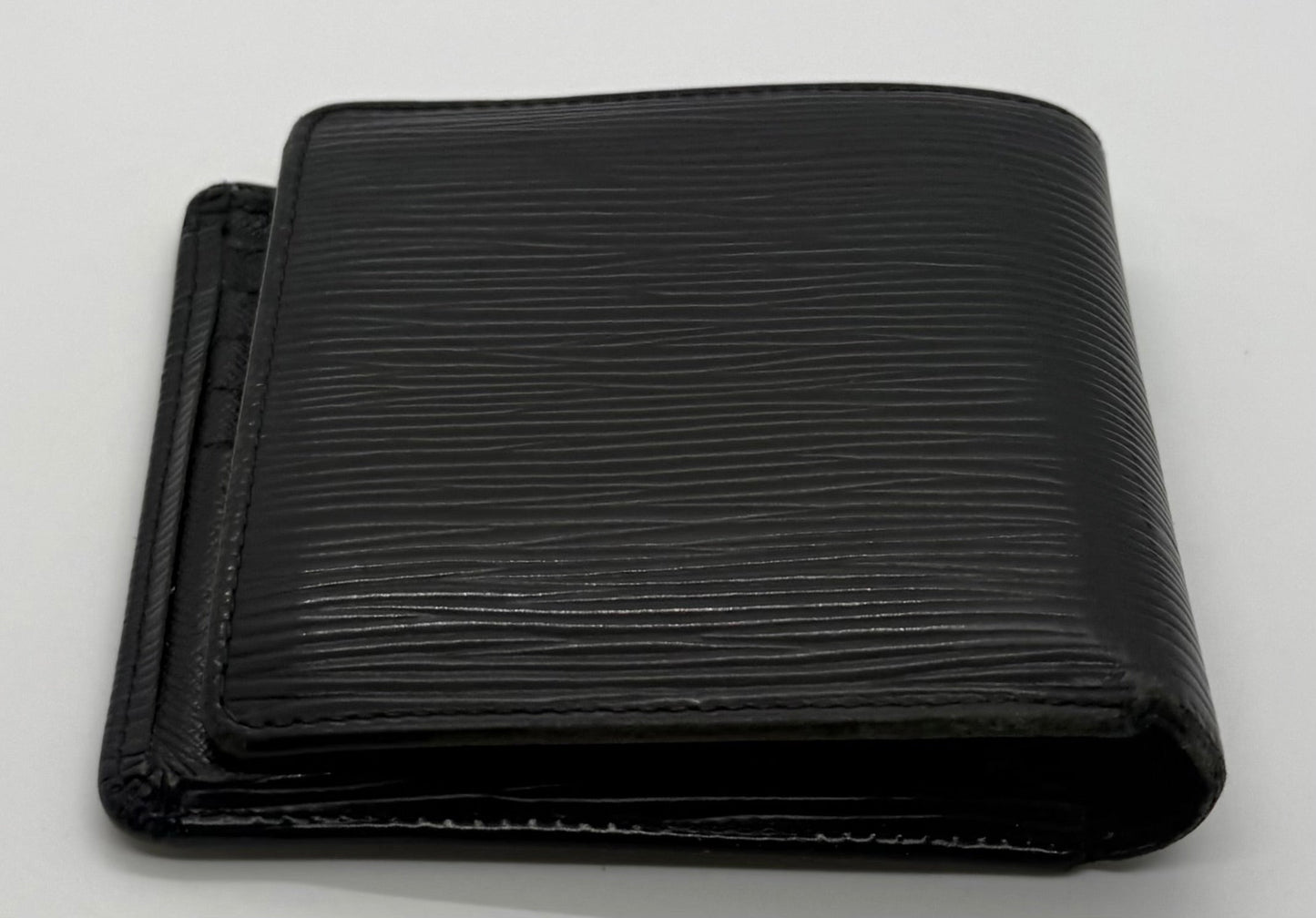 Louis Vuitton Epi Leather Bifold Wallet-Black Noir-LV Authentic