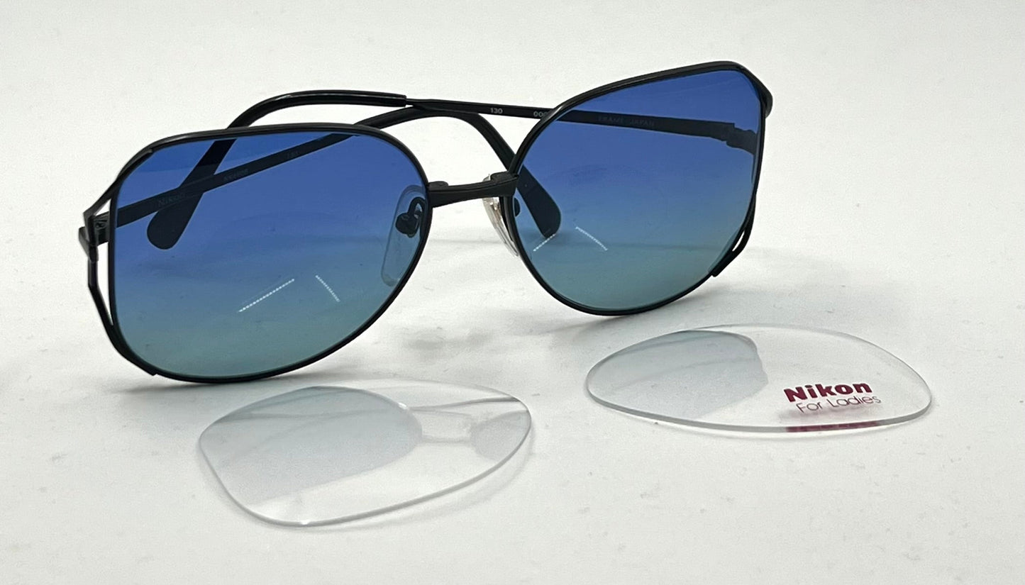 Nikon NK4608 Japan Vintage Sunglasses w/New Blue Gradient Custom Lenses-UNWORN