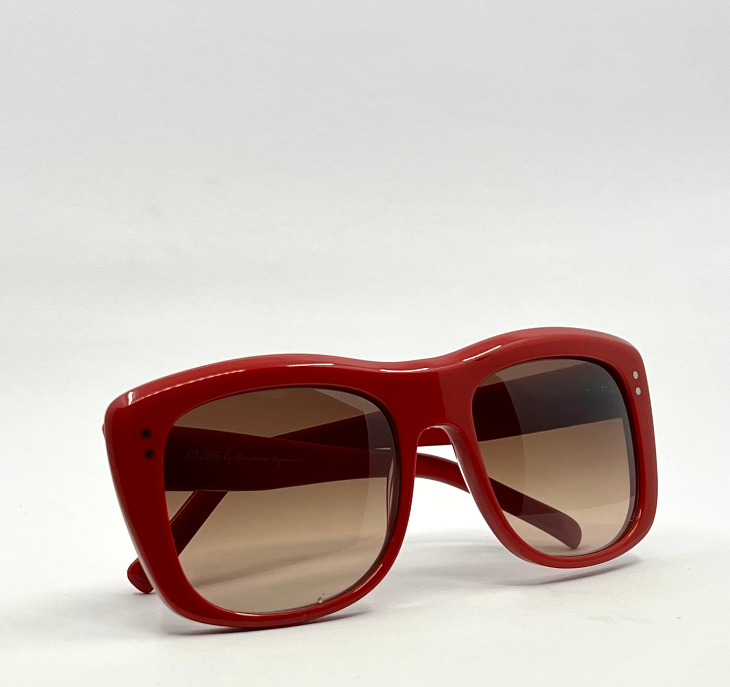 Guise By Benjamin Eyewear Stein Sunglasses – Glossy Red Acetate-Nos|Unworn