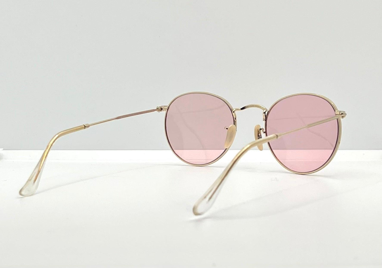 Deadstock Ray-Ban Rb3447 Gold – Pink Champagne Tint Custom Lenses