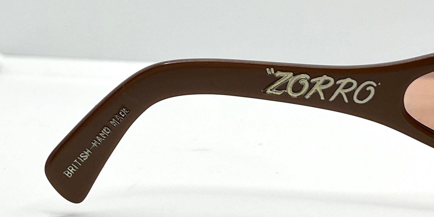 Ultra “Zorro” Vintage Sunglasses W|New, Custom Brown To Rose Gradient Lenses – Side Shields – Deadstock