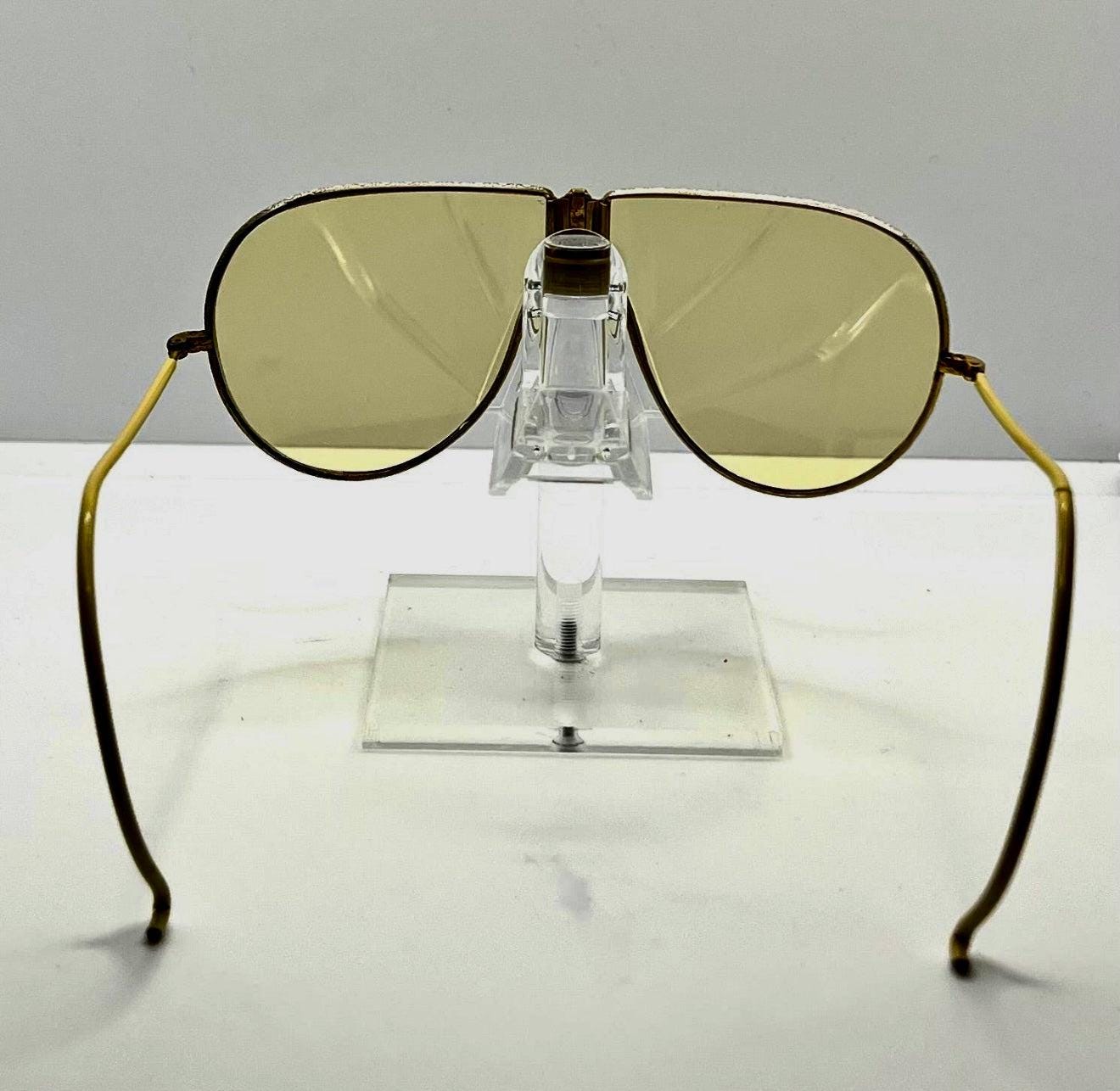 Korean War-Era Folding Aviator Military Glasses – Original Yellow Glass Lenses