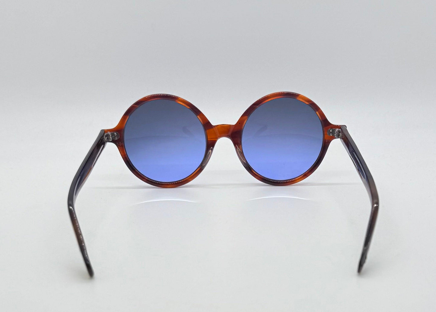 Sro U.S.A. Vintage 5 Tortoise Round Frames W| Custom Blue Gradient Berko’S Designs Lenses
