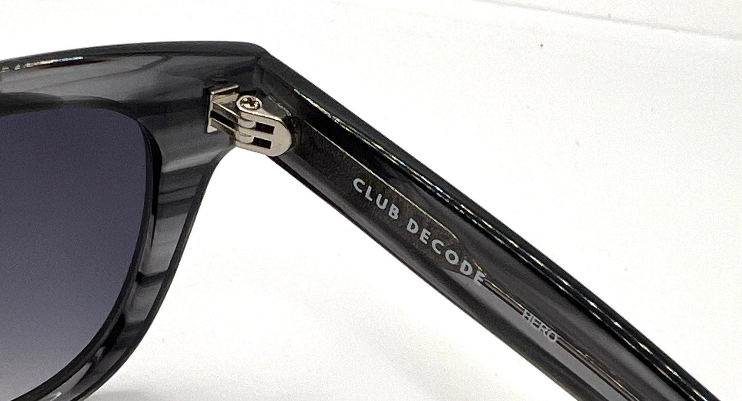 Club Decode Hero Sunglasses Gry Tort-51Mm-Gradient Lenses New W|Case