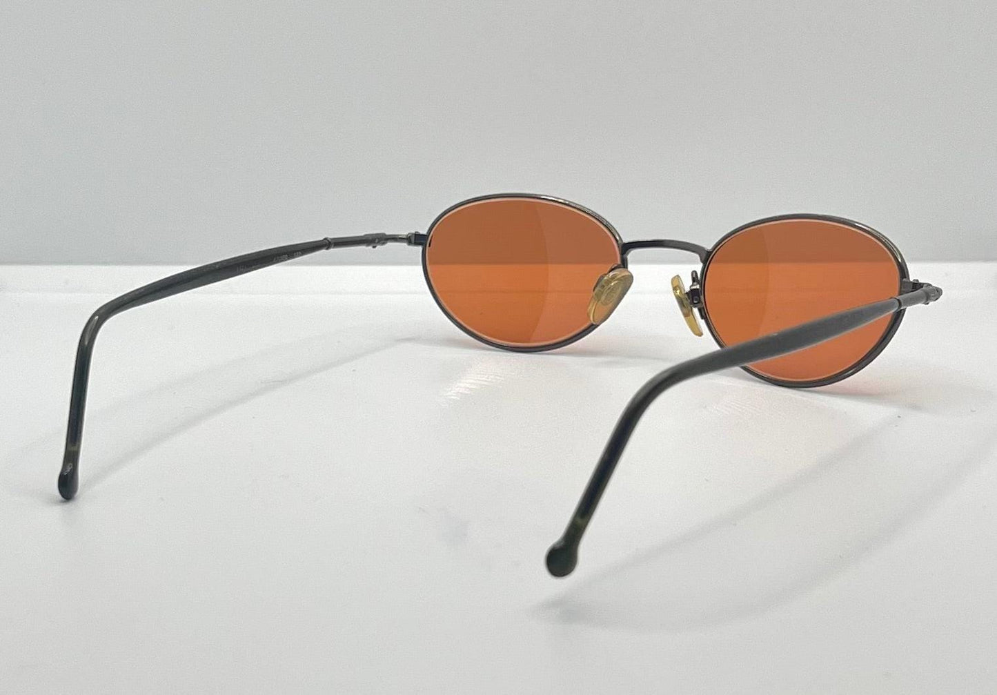 Vintage Revo 1121 Oval Gunmetal Sunglasses – Spring Hinges – Custom Day|Night Tint Lenses – 45-20-135 – Made In Italy