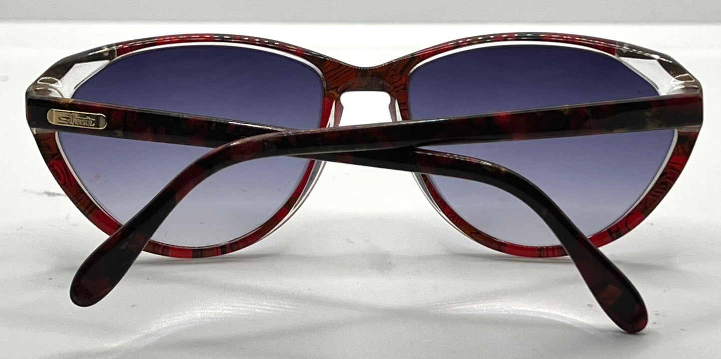 Silhouette M1298 Vintage Cat Eye Sunglasses w|New Custom Gradient Lenses-57mm-Austria|Unworn