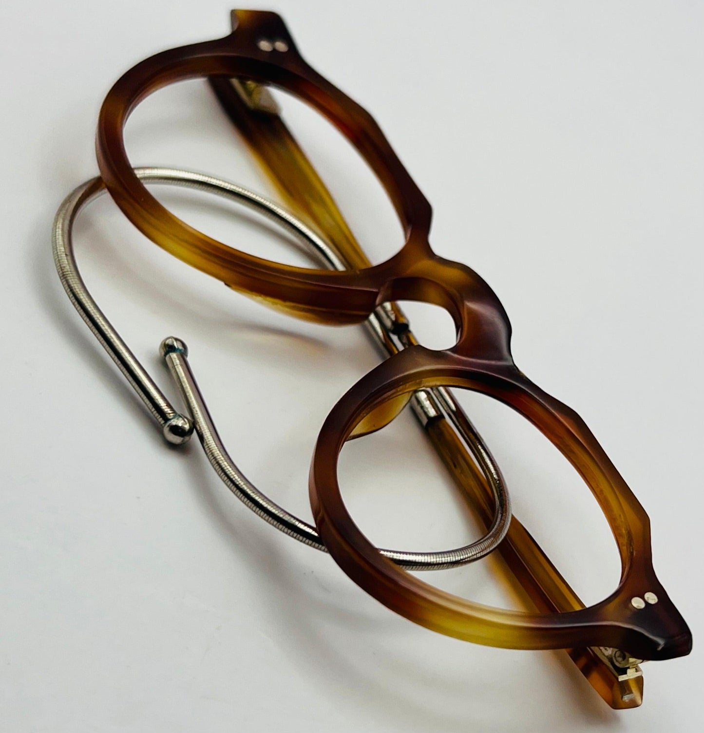 Vintage 1940’S Children’s Acetate Eyeglass Frames With Coil (Rat Tail) Temple Tips (Prevents Slippage)-New|Old Stock
