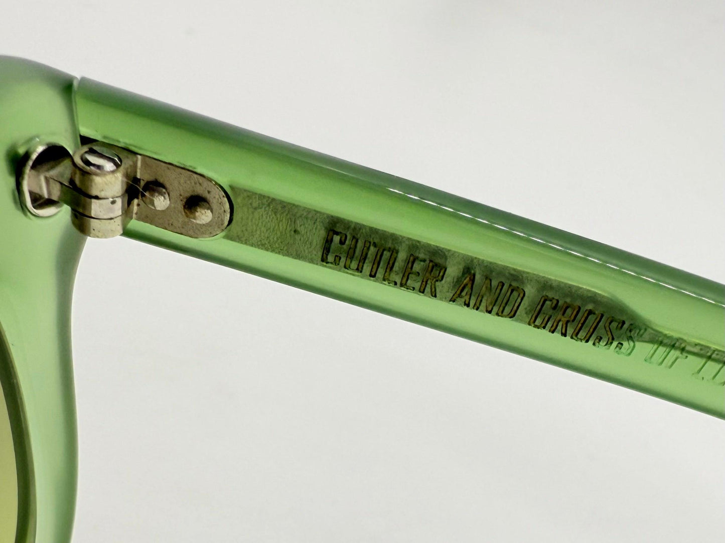 Cutler and Gross M:0974 Green Vintage Sunglasses w|New Olive–Citrus Gradient Custom Lenses-50mm