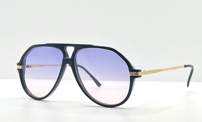 BLOOPTIC Vintage Sunglasses-Mod. Exclusive 57 w/ New, Custom Lavender/Pink Gradient Lenses-Deadstock