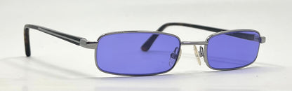 Giorgio Armani GA272-Y2K Vintage Sunglasses-New Solid Violet Blue Custom Lenses