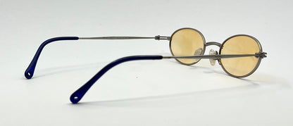 EN.JOY E1715 B135 Vintage Oval Sunglasses w/New Amber Tinted Custom Lenses