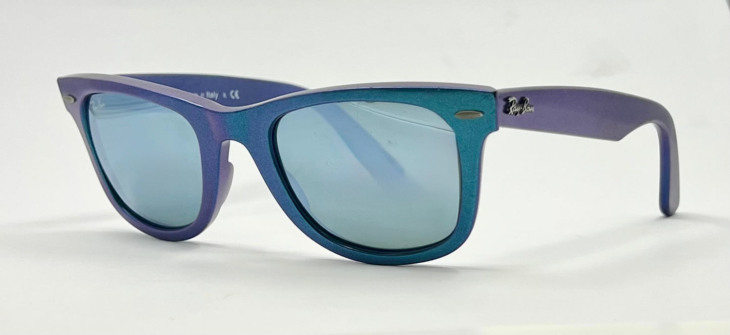 Ray-Ban RB2140 Wayfarer Cosmo Collection Mercury Blue Iridescent 50-22