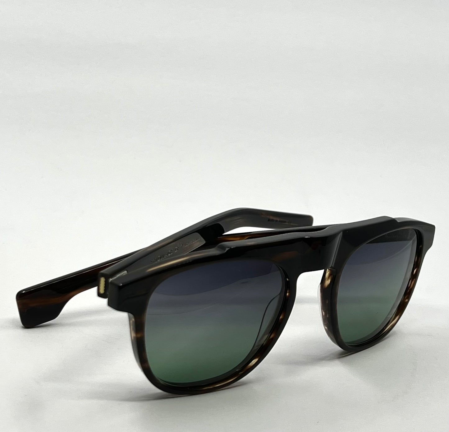 Entourage of 7 Fegan Sunglasses w|New Grey|Green Custom Gradient Lenses-New|Unworn-Full Kit-handmade in Japan