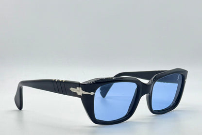 Persol 6156-Arabic Export-Blue Mineral Glass-Vintage 1940s-Deadstock-Rare
