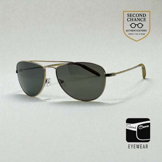 Mosley Tribes Aviatrix-Vintage Sunglasses-Gold Frame-Polarized Lenses-Full Kit
