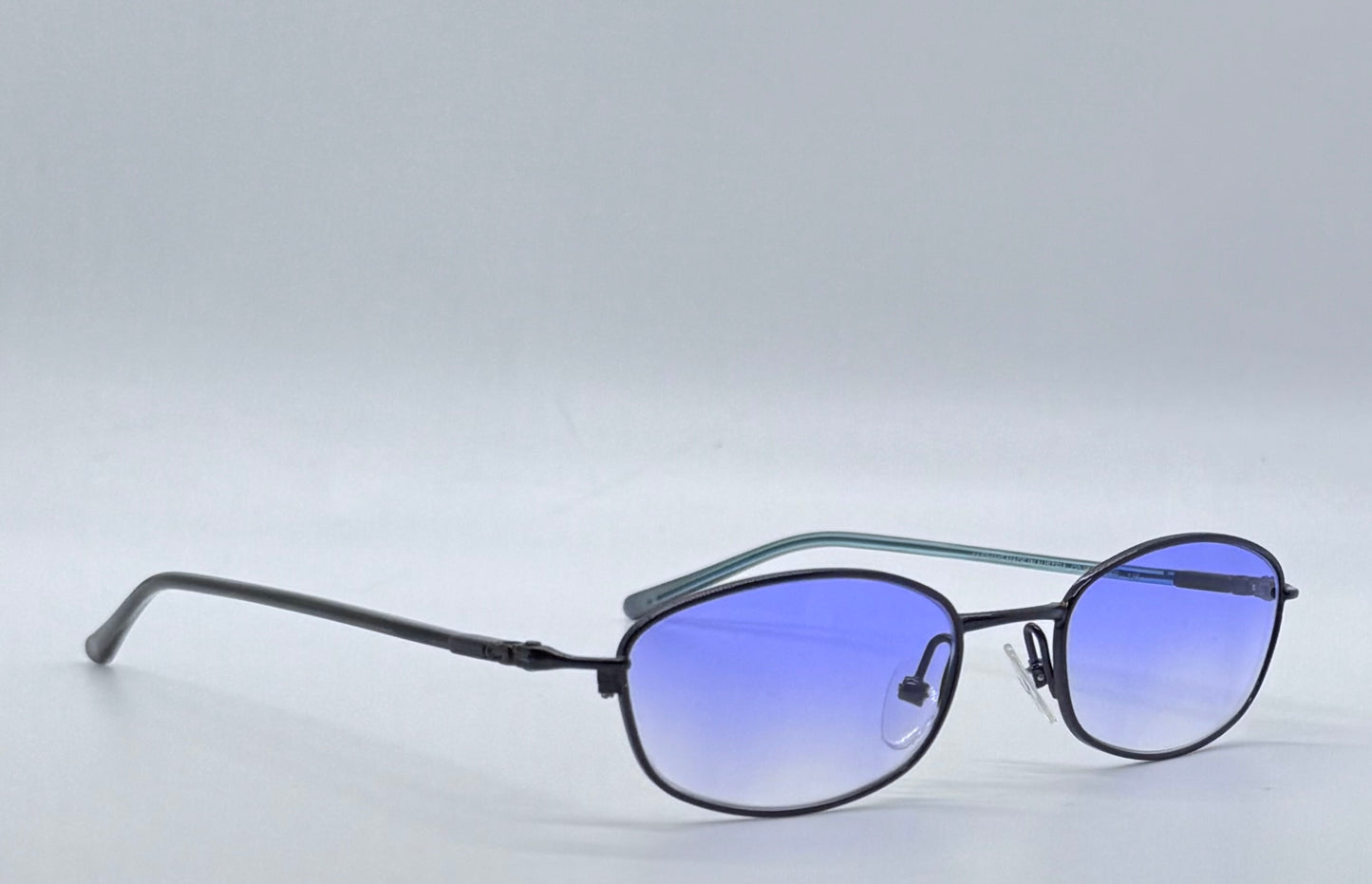Christian Dior CD 3589 20S-Y2K Blue Oval Sunglasses w/New Blue Sky Gradient Custom Lenses