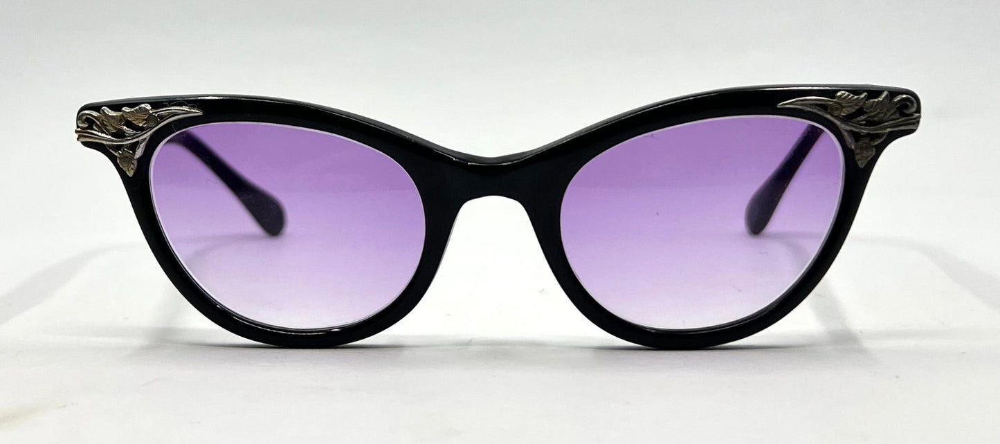 IMPERIAL USA Vintage Cat Eye Sunglasses-New Purple Gradient Lenses-Renewed