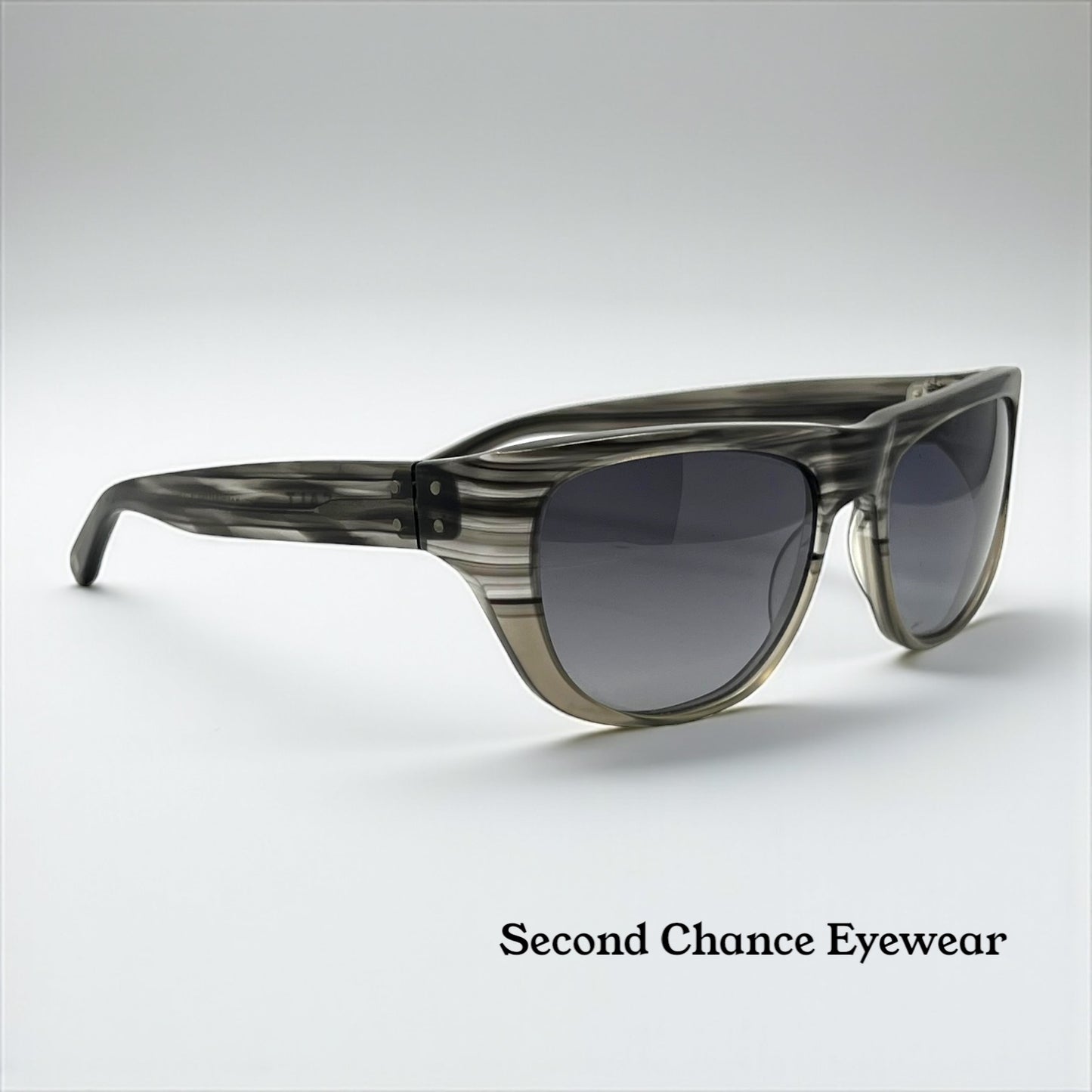 Salt. Polarized Sunglasses- Striated Grey Acetate-Japan-Unworn|Deadstock