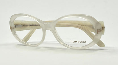 Tom Ford TF5246 024 Ivory Pearl Oval Eyeglasses 53-17-140 Italy Deadstock
