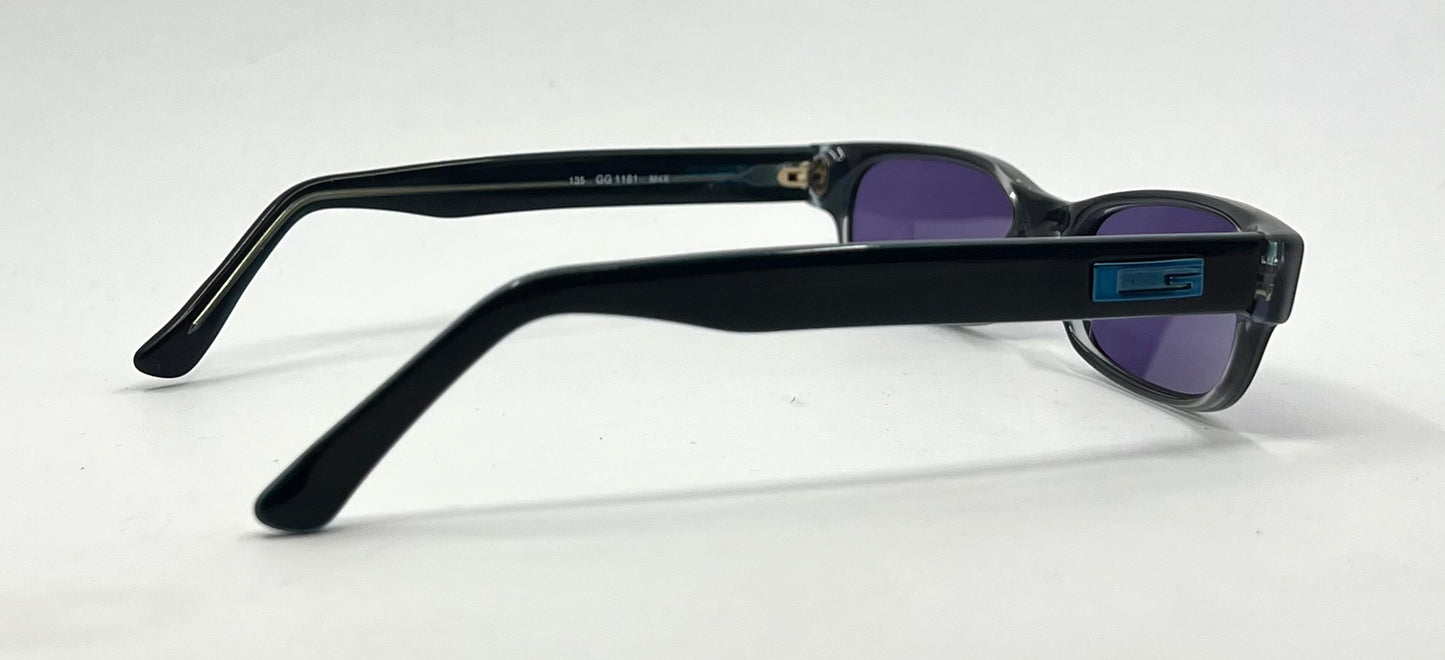 Gucci GG1181 M4X Y2K Vintage Sunglasses/Deadstock-New Solid Purple Custom Lenses-Italy