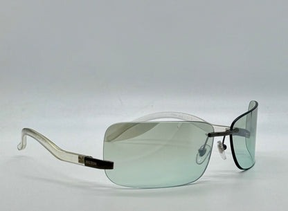 Hilton Firenze ’03 – Vintage Deadstock Y2K Rimless Sunglasses – Green Gradient Italy