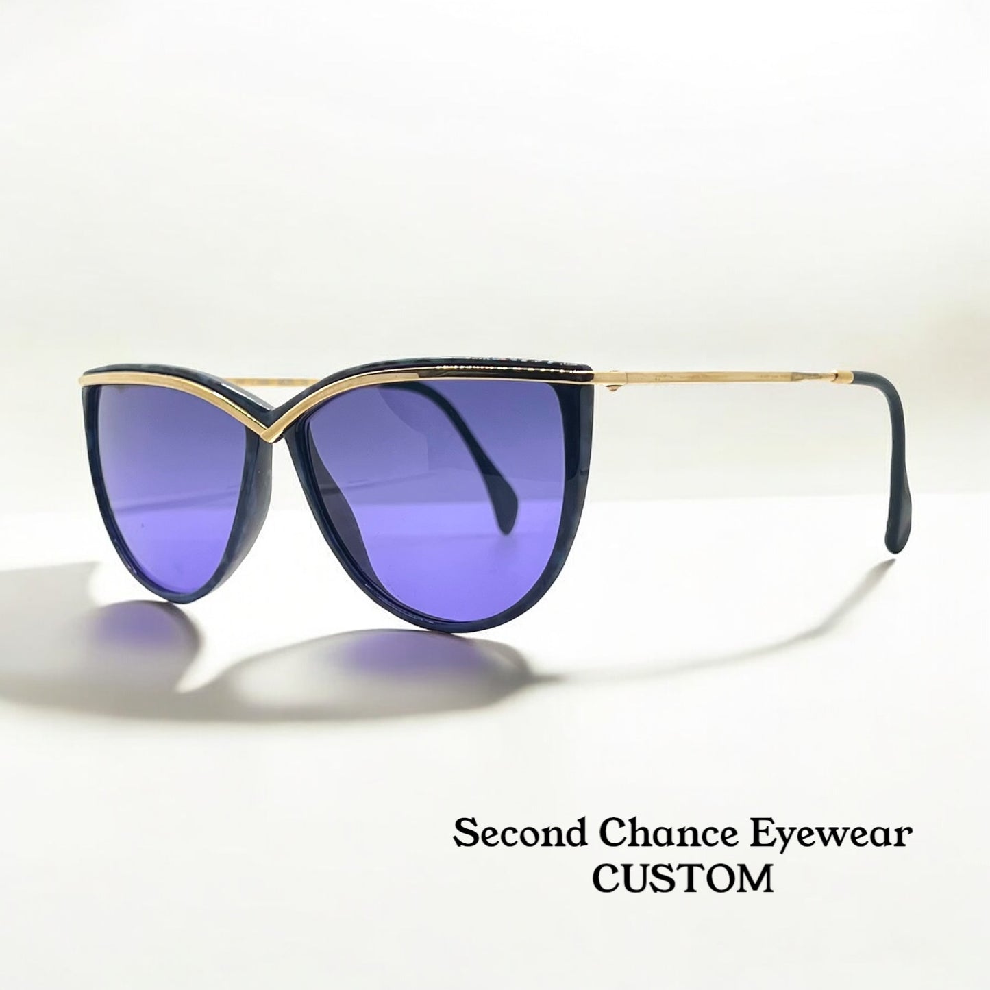 Silhouette M 1703 Spx Cat Eye Vintage Sunglasses W|New Solid Purple Custom Lenses-58Mm-Austria