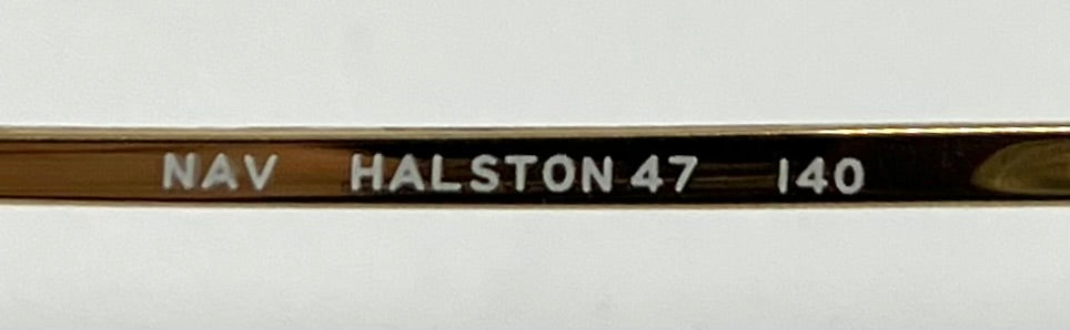 Halston 47 Vintage Sunglasses-Japan Gold w/New Solid Sky Blue Custom Lenses