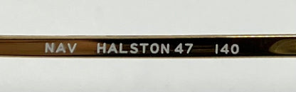 Halston 47 Vintage Sunglasses-Japan Gold w/New Solid Sky Blue Custom Lenses