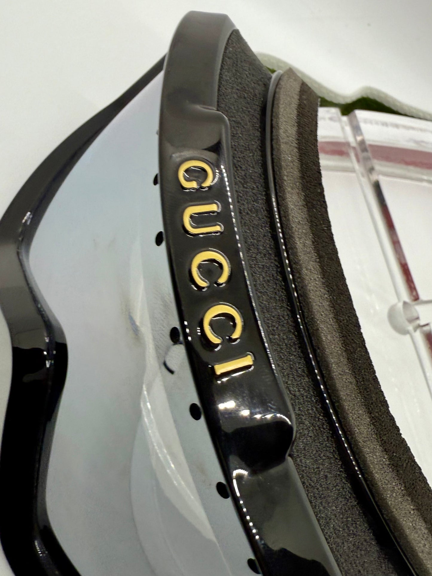 Gucci Web Stripe Ski Goggles-Black GG Logo-Deadstock Full KitaAlpine Capsule-Rare