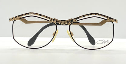 Cazal Mod 249 Col 413 Vintage Titanium Eyeglasses-Gold Leopard 57Mm-Unworn-Germany