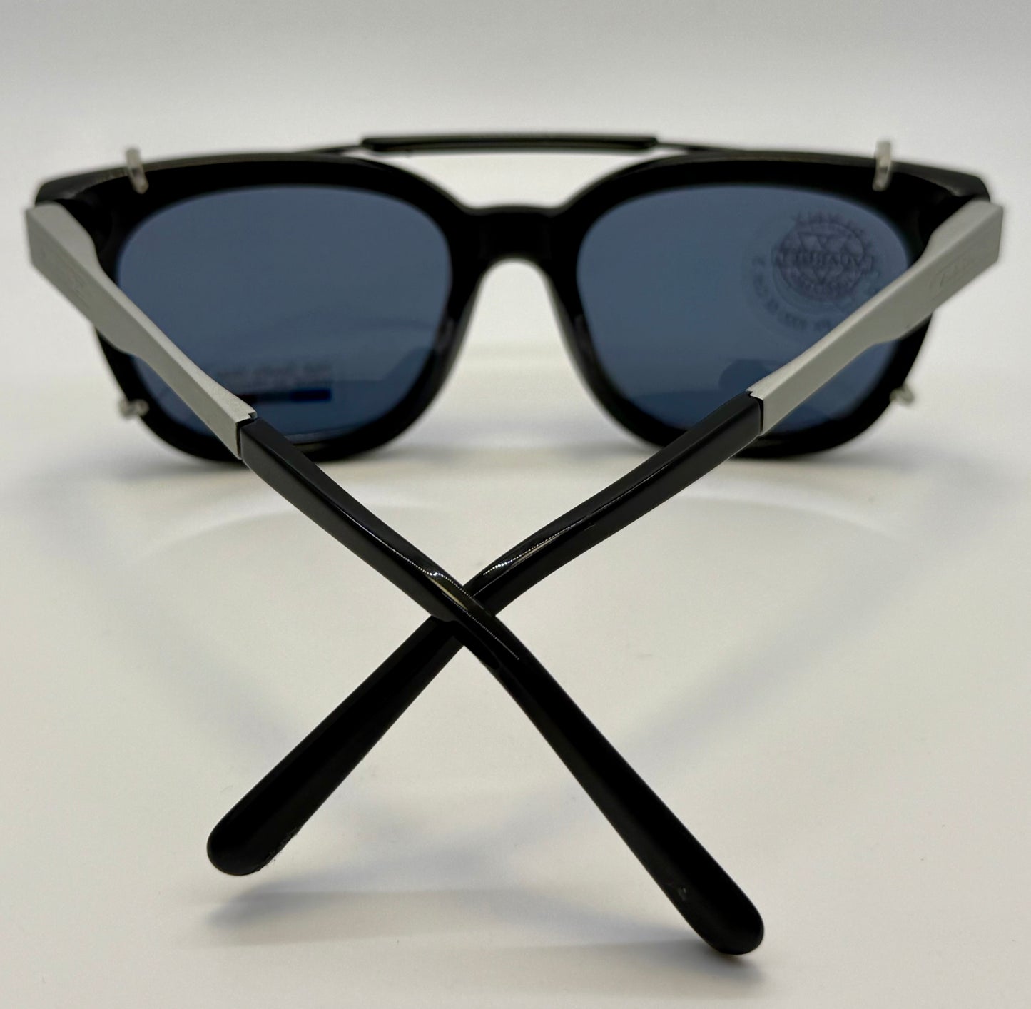 Vuarnet Vl1407 0001 Polarized Clip-On Sunglasses With Mineral Glass Lenses