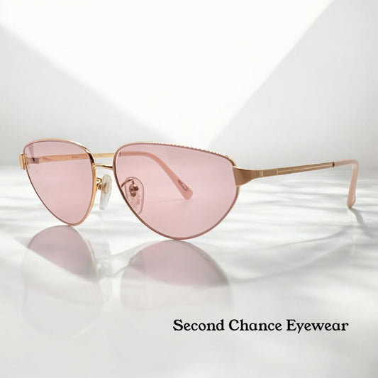 Tura Mod-204 Pch Vintage Sunglasses W|New Solid Pink Custom Lenses-Japan