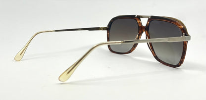 French Aviator Sunglasses-ANDES Amber-Vintage Deadstock-Collux France w/New Custom Lenses