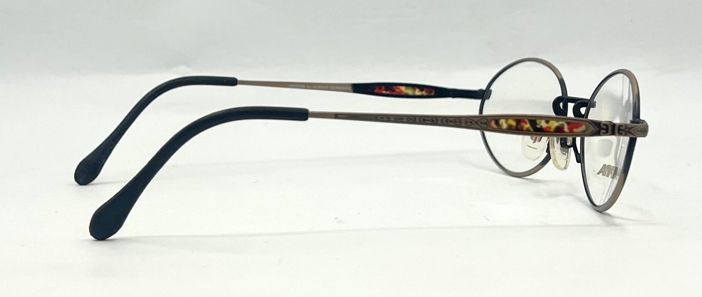 Vintage Alpina Windows 704 Round Metal Optical Frame 51-19 Deadstock