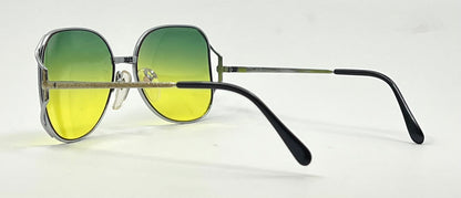 Vintage Nikon NK4608 Japan Aviator Sunglasse-New Green/Yellow Gradient Lenses