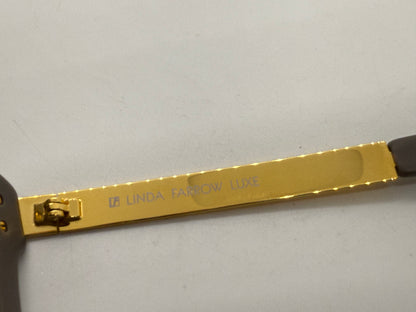 Linda Farrow Luxe Lfl|1|6 Grey Gold Oversized Sunglasses Japan Deadstock Kit