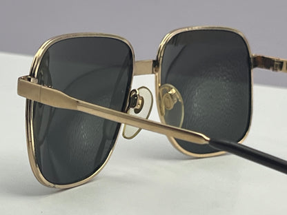 Vintage New|Old Leonard Harley Gold Plated Sunglasses- Mod. Lh1010 Gp 18Ct. 55Mm