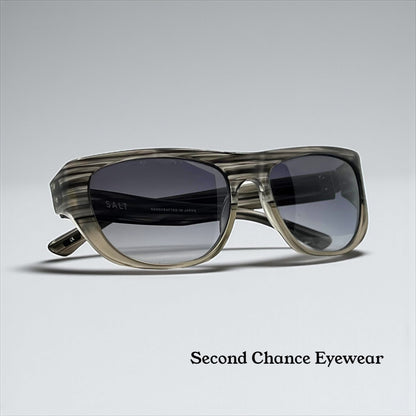 Salt. Polarized Sunglasses- Striated Grey Acetate-Japan-Unworn|Deadstock