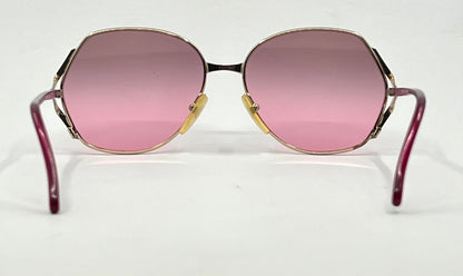 Euroline Exclusive 469 0V55 Vintage Sunglasses-New Pink/Gold Custom Gradient Lenses