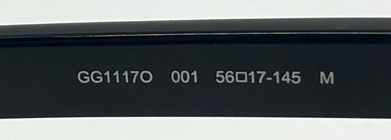 Gucci GG1117O 001 Black w/ Original Green Lenses – Made in Italy