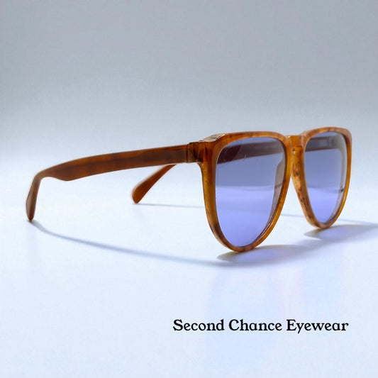 Gianni Versace 465 909 Vintage Sunglasses W|New Solid Blue Custom Lenses-54Mm-Unworn|Nos