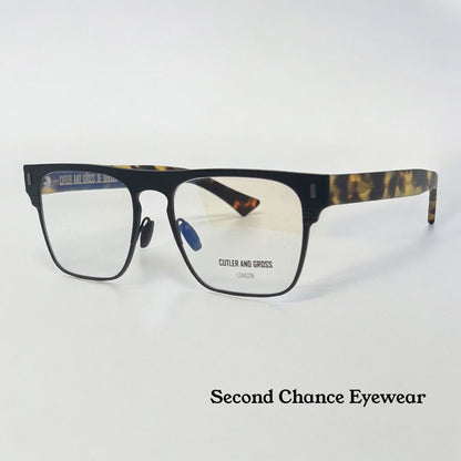 Cutler And Gross Cgop1366-03-Matte Black|Tortoise-56Mm-Handmade In Italy-Full Kit