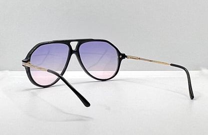BLOOPTIC Vintage Sunglasses-Mod. Exclusive 57 w/ New, Custom Lavender/Pink Gradient Lenses-Deadstock
