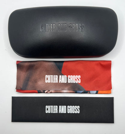 Cutler and Gross 1277 Round Sunglasses Gold|Black|White-New|Unworn-Full Kit-44mm