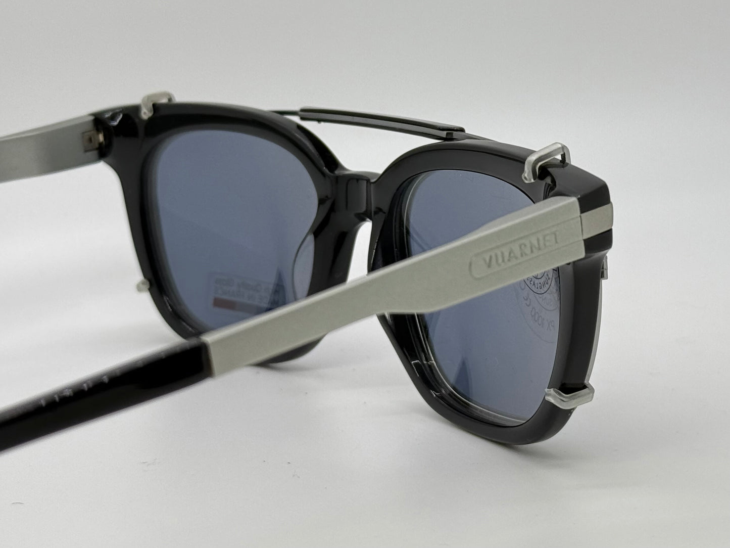 Vuarnet Vl1407 0001 Polarized Clip-On Sunglasses With Mineral Glass Lenses