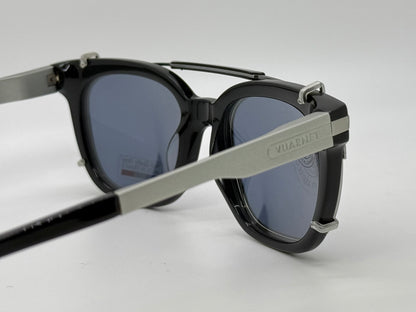 Vuarnet Vl1407 0001 Polarized Clip-On Sunglasses With Mineral Glass Lenses