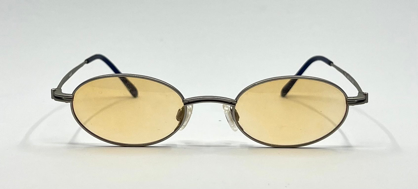 EN.JOY E1715 B135 Vintage Oval Sunglasses w/New Amber Tinted Custom Lenses