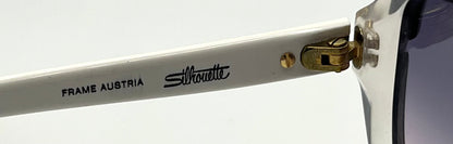 Silhouette M 1220 C 2952 Vintage White Sunglasses w|New Grey to Rose Gradient Custom Lenses-57mm-Austria